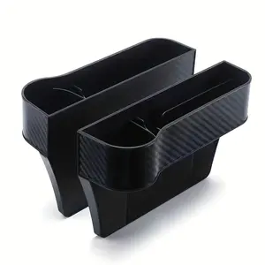 NISEVEN Wholesale Seat Gap Storage Box with Cup Holder Car Accessories Leather Car Seat Crevice Storage Seat Gap Filler