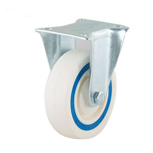 Industrial Sandwich <span class=keywords><strong>White</strong></span> PA Gummi Europäische Industrie wagen rolle 80 100 125 mm Gummi rolle mit Doppel bremse - Product Image 5