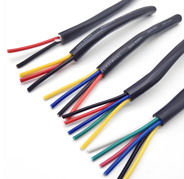 3C Certified for Flexible Stranded Copper RVV Cable 2/3/4/5/6/7/8/10 Cores 300/500V PVC Insulation Veroncable Brand