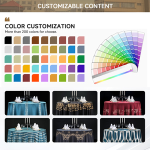 Siwei Polyester jacquard khách sạn bảng Polyester cotton cảm thấy bảng vải đám cưới Bảng Bìa Khăn trải bàn - Product Image 5