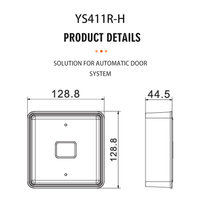 Sensor de Onda Yoursensor (YS411R-H), Interruptor Inalámbrico de Código Variable para Puerta Automática