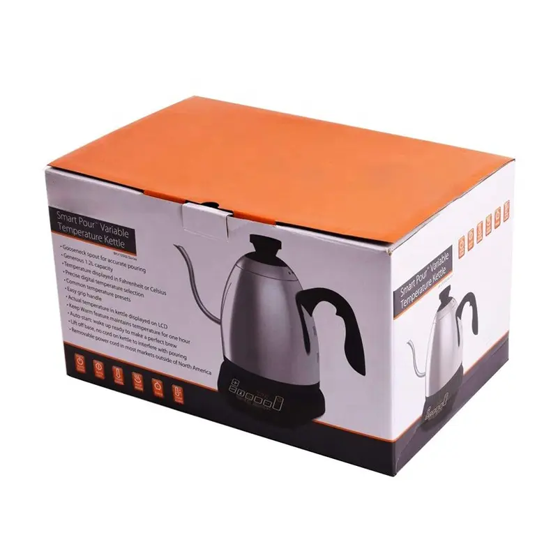 Foldable Paper Boxes Smart Pour Variable Temperature Kettle Packaging Boxes