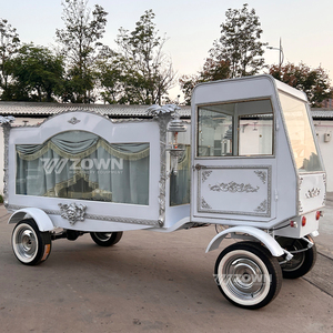 Cercueil électrique sculpté exquis, entièrement orné d'argent, avec grande vitrine, conduite silencieuse, véhicule de transport funéraire - Product Image 6