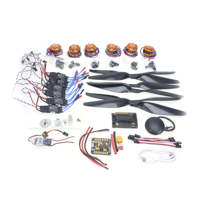 F15276-A RC HexaCopter Aircraft Electronic Kit :700KV Brushless Motor 30A ESC 1255 Propeller GPS APM2.8 Flight Control DIY Drone