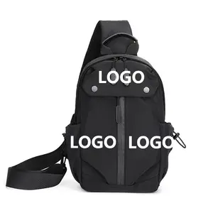 नए फैशनेबल पु चमड़े विरोधी चोरी Crossbody कंधे बैग निविड़ अंधकार छाती बैग बहु समारोह के लिए गोफन बैग पुरुषों