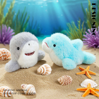 Fabrication personnalisée Kawaii 18cm mignon animaux de mer en peluche requin baleine jouets en peluche joint jouets en peluche bébé accompagner cadeau