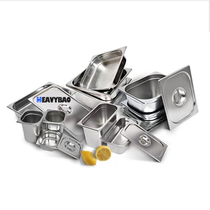 Contenitori Gastronorm in acciaio inox Heavybao, vassoi per alimenti, piatti, contenitori, teglie da portata, attrezzature per catering - Product Image 6