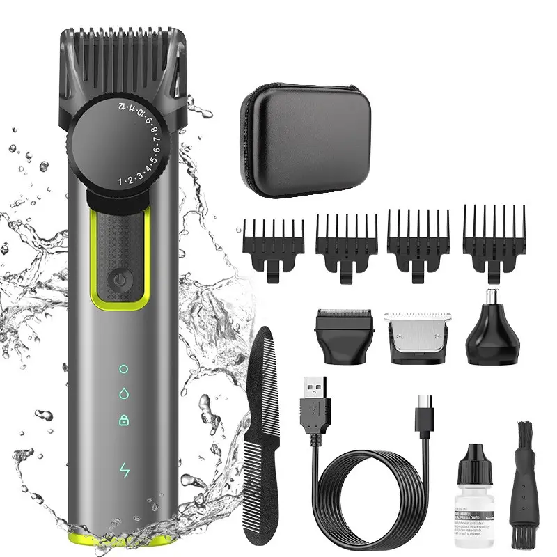 usb rechargeable cordless electric mens nose beard professional hair trimmer & clippers set for men 4 in 1