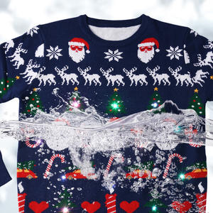 <span class=keywords><strong>Pull</strong></span> <span class=keywords><strong>de</strong></span> Noël personnalisé en tricot à lumière LED pour hommes, famille, motif jacquard, <span class=keywords><strong>pull</strong></span> <span class=keywords><strong>de</strong></span> nouvel an, <span class=keywords><strong>pull</strong></span> grinchs <span class=keywords><strong>de</strong></span> Noël moche, vente en gros - Product Image 2