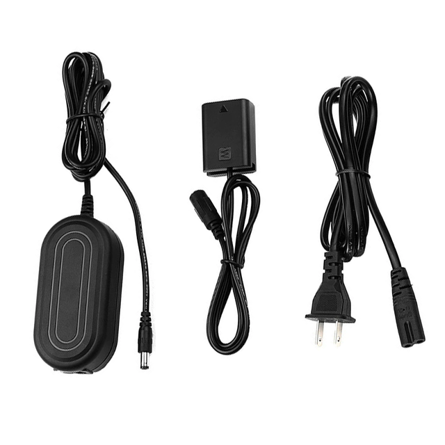 Poyinco WE007 Dummy Battery AC-PW20 Continuous Power Supply Adapter Kit for ZV-E10/A6400/A6000/A6100/A5100/A7/A7II CN GUA