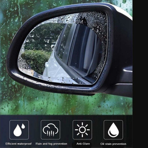 Película Antilluvia y Antivaho para Espejo Retrovisor de Coche, Material PET Circular Ovalado con Toallitas de Limpieza para Protección de Ventanas - Product Image 2