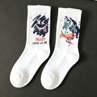 Chaussettes de sport unisexes imprimées numériquement en 3D de haute qualité, résistantes aux odeurs, respirantes et douces, pour un usage quotidien