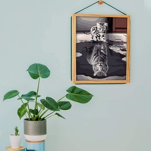 ภาพวาดสีอะคริลิคสำหรับผู้ใหญ่ลาย<span class=keywords><strong>แมว</strong></span>เสือขนาด40X50ซม. ภาพวาดด้วยตัวเลขบนผืนผ้าใบสำหรับเด็ก - Product Image 6