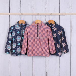 OEM personnalisé Camouflage maman et moi vêtements en peluche chaud hiver bébé filles fermeture éclair veste hauts à manches longues enfants flanelle polaire pull - Product Image 2