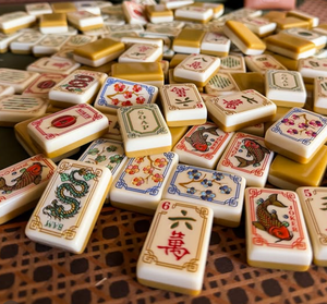 Tuiles de Mahjong de Luxe Gravées en Acrylique Bleu Marine de Haute Qualité Sunday Morning Blues Bliss – Tuiles de Mahjong American Sunday Blues - Product Image 6