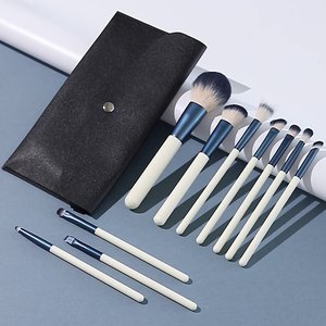 Nuevo Set de 10 Brochas de Maquillaje Profesionales Guofeng Azules, Portátiles, <span class=keywords><strong>con</strong></span> Mango de Plástico y Pelo Sintético, para Sombras de Ojos y Maquillaje Facial - Product Image 1