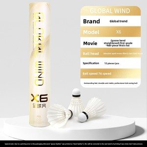 Plumas de Ganso Profesionales para Volar, 12 Unidades, Duraderas, Vuelo Estable, para Entrenamiento y Partidos, Resistentes a la Temperatura - Product Image 2