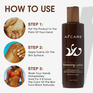Loción de bronceado de lujo sin sulfato aclarante bronceado superficie de la piel oscurecer y aceite de argán y coco loción de bronceado para camas de bronceado - Product Image 4