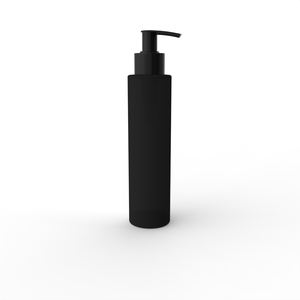 Botella de plástico cosmética para mascotas negra Sirio Alto Slim de 200ml con bomba Diseño clásico Gop PARA VENTA DE EXPORTACIÓN - Product Image 1