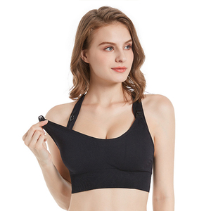 Personalizado tipo X espalda delantera abierta Fitness maternidad <span class=keywords><strong>embarazo</strong></span> Yoga deportes sin costuras lactancia sujetador ropa - Product Image 1