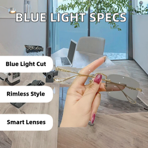 <span class=keywords><strong>Lunettes</strong></span> <span class=keywords><strong>de</strong></span> <span class=keywords><strong>presbytie</strong></span> photochromiques anti-lumière bleue sans monture carrées, <span class=keywords><strong>lunettes</strong></span> <span class=keywords><strong>de</strong></span> mode en métal pour hommes et femmes, <span class=keywords><strong>lunettes</strong></span> photochromiques universelles - Product Image 2