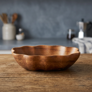 Tazón de madera hecho a mano, diseño minimalista, madera sin recubrimiento, artesanía para servir comida, regalo, decoración de mesa - Product Image 1