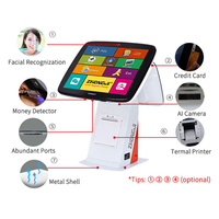 Meetsun Layar Ganda 15 Inci Sistem Windows All-in-One untuk Restoran Layar Sentuh POS Sistem POS All-in-One Baru