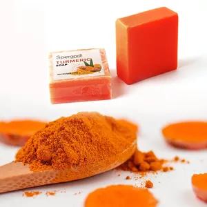 Private Label Solid Soap Beauty Face Whitening Organic Tumeric Turmeric Soap Bar Wholesale