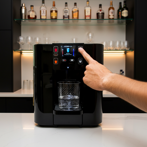 Mini <span class=keywords><strong>Bar</strong></span> da Tavolo dal Design Futuristico per Ufficio e Casa, Refrigeratore d'<span class=keywords><strong>Acqua</strong></span> Decorativo con Display Digitale e Purificatore GR320RB - Product Image 4