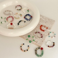 Milad High-End hand gefertigten Ring Perle Kristall Perlen Zeigefinger Stapel ring mit elastischen Schnur Artistic Fashion Armbänder