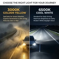 Bombillas LED para Faros Antiniebla H11 H8, Color Amarillo Dorado 3000K, 130W, Alta Potencia de Penetración, Lámpara para Auto para Climas Extremos