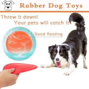 Jouet d'entraînement pour animaux de compagnie, durable, résistant aux morsures, en caoutchouc souple, pour sports de plein air, jouets interactifs pour chiens, disques volants pour chiens, frisbees pour chiens - Product Image 5