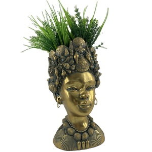 Sculpture de buste noir d'art africain, décor <span class=keywords><strong>moderne</strong></span> de buste afro-américain pour salon bureau bibliothèque décor d'entrée - Product Image 1