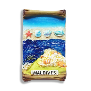 Ocean Beach Design Theme Foot Shape 3D Ref Magnet Hombre Tourist Souvenirs Resina Imanes de nevera Logotipo personalizado Maldivas para el <span class=keywords><strong>turismo</strong></span> - Product Image 3