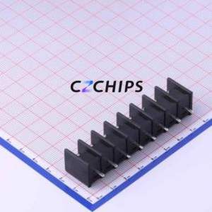 WJ45C-B-9.5-8P Barrier Terminal Block Through hole Component (THT),P=9.5mm Connector Two Sides 9.5mm 1x8P Straight Pin - Product Image 2