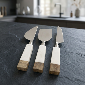 Ensemble de service à fromage finition argentée, couteaux et fourchettes en acier inoxydable pour tables à manger, planches à charcuterie et réceptions - Product Image 3