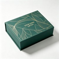 Boîte d'emballage de parfum de luxe en carton recyclable avec logo personnalisé, doublure en éponge, finition brillante, vente en gros