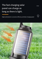 Nouvelle lampe solaire de camping transfrontalière à LED avec filament de tungstène, lampe de tente, ampoule d'urgence, éclairage extérieur IP65