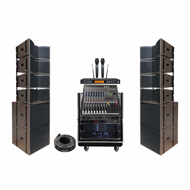 NEO 9200W Complete Turnkey Line Array System with 8x Dual 12" Tops & 4x 18" Subs for Outdoor Concerts