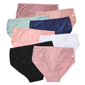 Braguitas <span class=keywords><strong>de</strong></span> Algodón a Rayas para Mujer, Transpirables, <span class=keywords><strong>de</strong></span> Cintura Media, Cómodas para Uso Diario, Ropa Interior Elástica, Suaves - Product Image 1