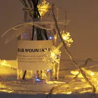 מכר חג מולד קישוט Snowflake תליון LED וילון אורות Led נטיף קרח וילון פיות מחרוזת אור פתית שלג בגרב