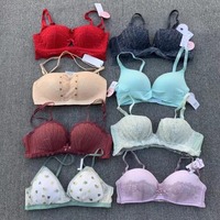 도매 믹스 디자인 믹스 크기 32-38ABC 섹시한 여성 도트 패턴 컵 두 후크 고품질 브래지어 & amp 믹스 클리어런스 숍