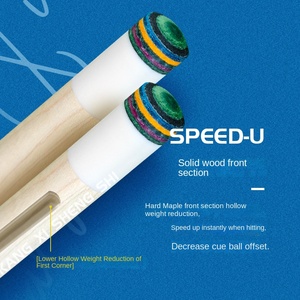 Bộ cơ bi-a Blue Coe Maple Pool Cue Youth Storm Series đầu lớn, khớp nối 1/2, khớp nối 3/4, hợp kim nhôm, kiểu Punch Jump, bi-a đen Trung Quốc - Product Image 3