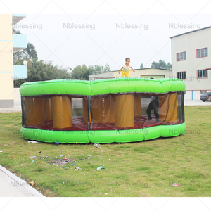 NewBlessing Crazy Person Four Lanes <b>Inflatable</b> Bungee Run Amusement Park Sport <b>Games</b> Interactive Human PVC Material Customized I - Product Image 2