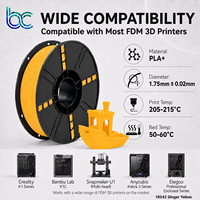 Filamen Becreative Multicolor PLA Plus PETG ABS Diameter 1.75mm Suhu Pencetakan 205-215°C 1kg/gulung Permukaan Halus Berkilau 3D