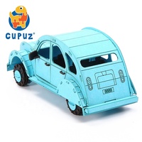 CUPUZ Rompecabezas de Papel 3D Modelo de Auto Citroën, Auto Clásico Francés Vintage, Manualidad Hecha a Mano, Juguete de Regalo para Niños y Adultos