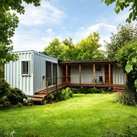 Casa Contenedor Moderna de Lujo de 20HC, Unidades ADU Modulares de Ensamblaje Rápido para Patio Trasero