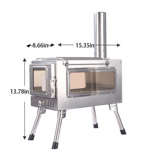 Poêle à bois en acier inoxydable pour le camping en plein air, pour le chauffage <span class=keywords><strong>de</strong></span> la tente - Product Image 6