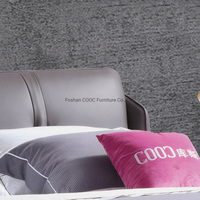 Ensemble de meubles de chambre à coucher en cuir, luxueux et élégant, design italien moderne, grande taille, dernier lit double de styliste, offre spéciale