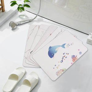 Tapis de bain en terre de diatomées rectangulaire, absorbant, séchage rapide, design minimaliste avec motif imprimé « Love » - Product Image 5